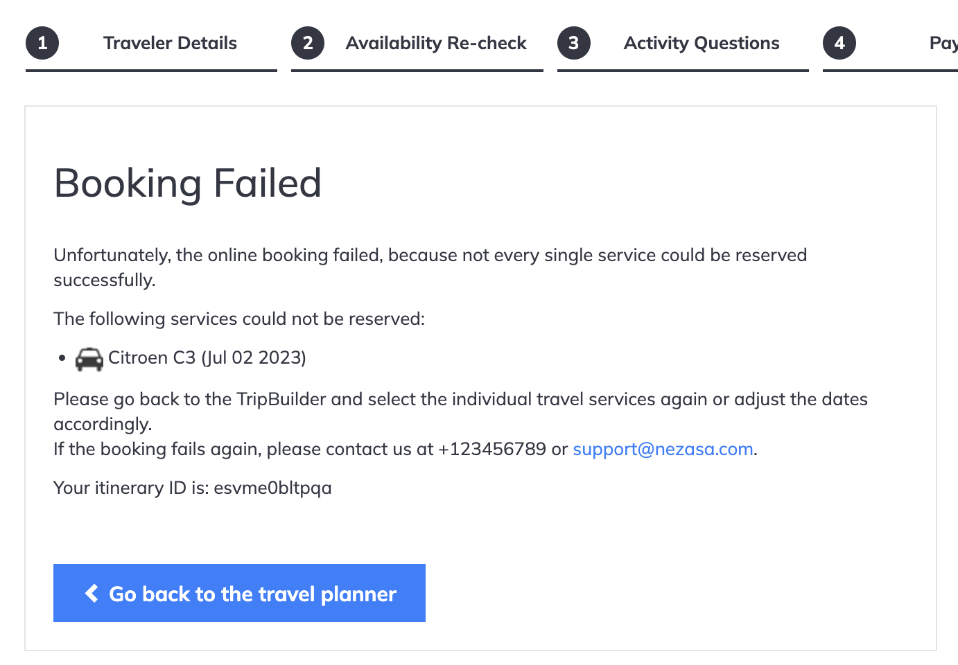 How To Manage Component Confirmation Failures During Booking? – Nezasa AG