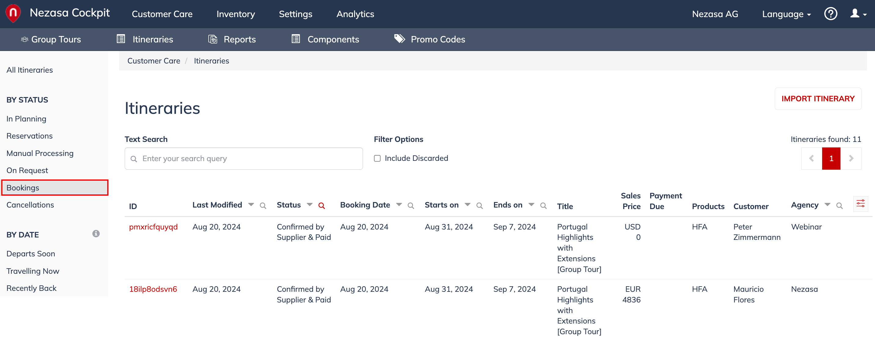 Bookings on By status.png
